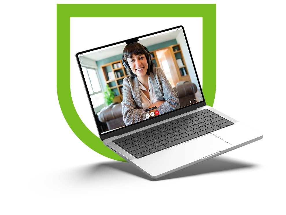Estudiante usando Live Digital Education
